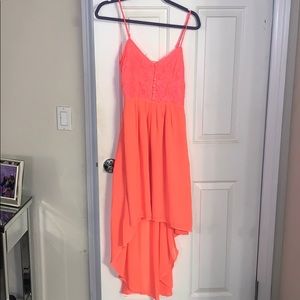 Millau high low lace dress